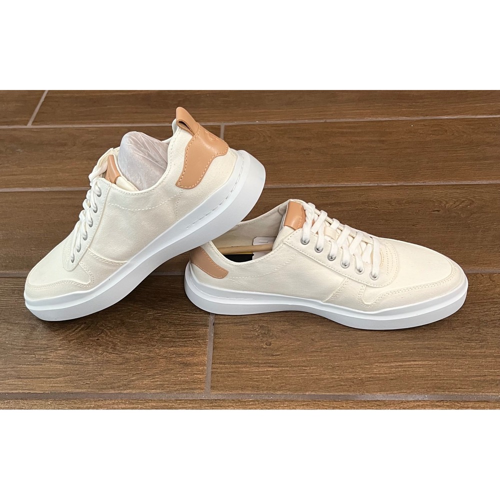 Cole Haan Grand Crosscourt Modern Canvas Tennis Sneakers Ivory C34713 Mens 8M - Picture 5 of 7